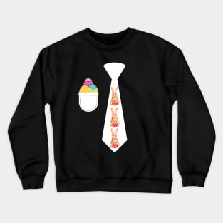 Easter bunny tie Easter rabbit costume Cute Easter outfit Easter tuxedo Crewneck Sweatshirt